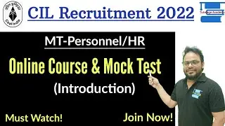 CIL MT HR Online Course 2022||Coal India MT-Personnel/HR Best Online Course & Mock Test||