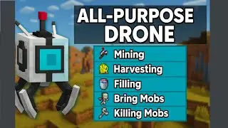 Minecraft Multi-Purpose Drone &ndash; Mining, Farming & Building!