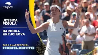 Jessica Pegula vs. Barbora Krejcikova Highlights | 2025 US Open Quarterfinal
