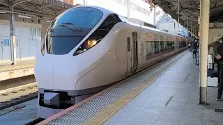 [神立駅での人身事故に伴う当該編成・行先変更]E657系 K5編成 特急ときわ63号勝田行が74分(1時間14分)遅れて上野駅17番線を発車するシーン