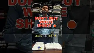 How to check White Shirt Quality? 🤔 #Shorts #PatnaCollection #fashion