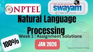Natural Language Processing week 1 assignment solutions(Jan 2026)#swayam2026 #swayam #nptel #nptel