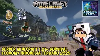 SERVER MINECRAFT 1.21+ SURVIVAL 2025 TERBAIK - AMAZING CRAFT MINECRAFT SERVER INDONESIA