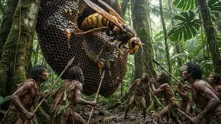 Giant Hornets Attack the Korowai Tribe: Jungle Survival