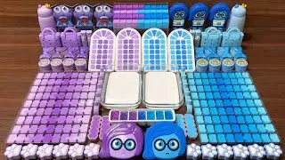 LIVE : Satisfying Inside Out Slime Battle: Purple & Blue Glossy Mix #1071