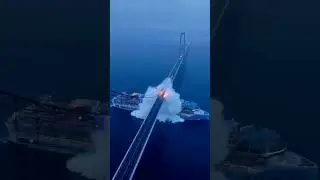 Huge Ferry Destroying Bridge and Explode #shorts