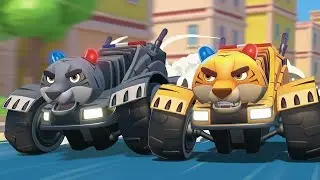 Pare o CARRO DE POL&Iacute;CIA TIGRE G&Ecirc;MEO MALVADO - Carros & Caminh&otilde;es Equipe de Resgate