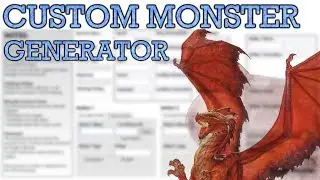 CREATE YOUR OWN D&D MONSTER - Monster Generator for 5th Edition D&D