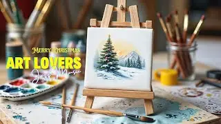 Christmas Melodies smooth Jazz for Calm Days 🎨 | Listen While You Study, Work, or Paint