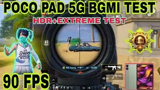 🤯 POCO Pad 5G Bgmi Test😤HDR+Extreme 120FPS/4K Graphics Settings🔥HyperOS💥POCO Pad 5G PUBG (BGMI) TEST
