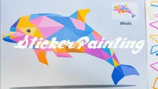 ASMR Sticker Painting of a Dolphin / Relaxing Video / 3D Art Collage
