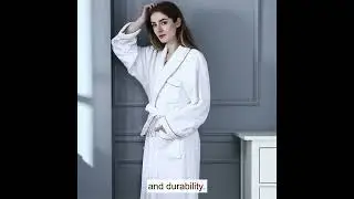 YRF-Cotton Robe, Waffle Shawl Collar &Aacute;o cho&agrave;ng tắm, Cotton Wrap, &Aacute;o cho&agrave;ng tắm dệt thắt lưng