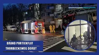 Brand in portiekflat aan Thorbeckeweg in Dordrecht