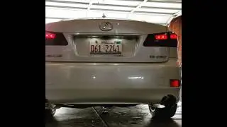 Lexus is250 with J2 engineering dual tip exhaust
