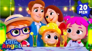 Family Surprise Dinner Song | Little Angel | Nursery Rhymes for kids