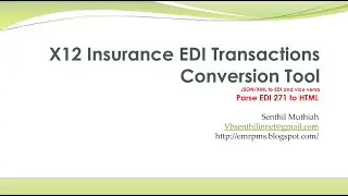 Parse EDI 271 To HTML