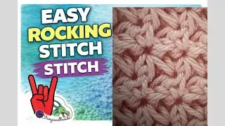 Crochet Rocking Stitch Tutorial Stitch Only #crochettutorial #crochetstitch