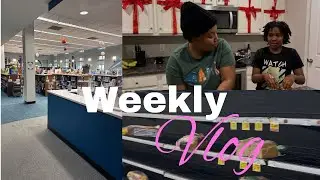 WEEKLY VLOG: SNOW STORM SHOPPING | TEACHING MY SON HOW TO COOK | TRYING NEW RECIPES 