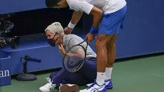 Tennis : Novak Djokovic disqualifi&eacute; de l'US Open pour avoir envoy&eacute; une balle sur une juge de ligne
