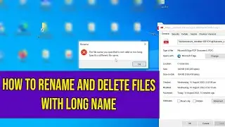 How to Rename or Delete Files with Long Name on Windows | from WinRAR