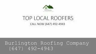 Best Burlington ON Roofing- (647) 492-4943