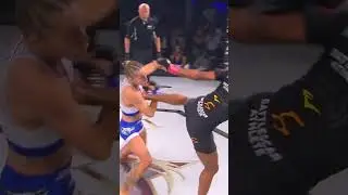 Olga Rubin slams Taneisha Tennant into the cage #mma #sports #wrestling