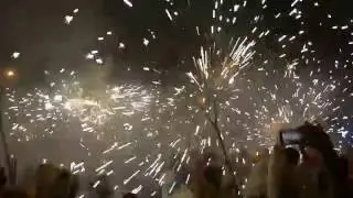 Final dels Correfocs a la Festa Major de Gr&agrave;cia 2016. Barcelona.