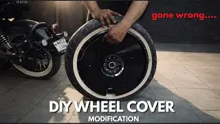 Couldn&rsquo;t get it fixed 😭 | DIY wheel cover for Royal Enfield Goan Classic 350 gone wrong 