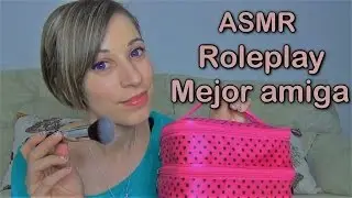 ASMR español .  Roleplay tu mejor amiga SusurrosdelSurr . Te maquillo . Sonidos cosquillosos