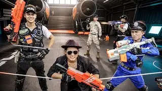 Война с оружием Nerf: напряженные погони спецназа с оружием Nerf и неожиданные ситуации!