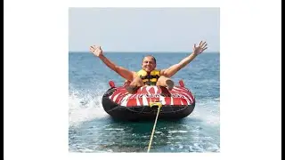 Telesport Inflatable Towable Tube Water for Boating 1-Rider Water Sports Boating Tube