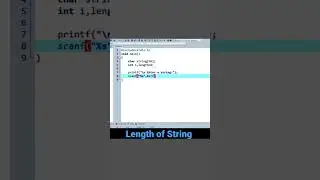Calculate the length of string in c #c #code#shorts|Code Cafe