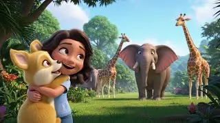 Kids Poem: Little Girl's Magical Jungle Adventure with Teddy Bear! 🌈👶🧸 Laughing Fun!