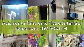 Avis sur la flintronic Filtre Intérieur Aquarium, 4W 300L/H Filtre Interne pour Aquarium 60L Filtre