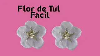 Flor de Tul En Aplique - tulle flower