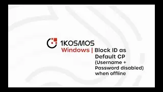 BlockID as Default CP (Username + Password disabled) for Windows