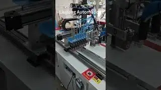 Automatic hot melt glue machine 2 slot die for leather color plate 6 axis CNC 6 axis gluing system