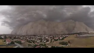Ankara Polatlı'yı devasa kum fırtınası vurdu