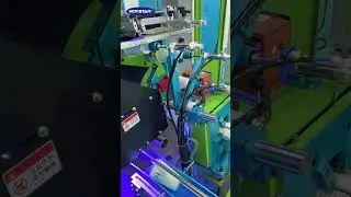 Print paper cup, full automatic cups printing machine  #machine #screenprinting #cup