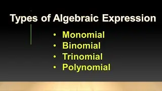Types of algebraic expression