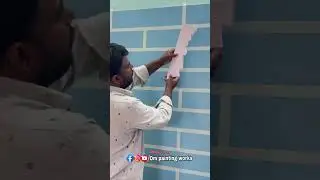 3D Bricks Design making for Bedroom wall painting ideas 💡 #art #wallpaintingdesignideas