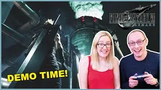 LET'S MOSEY! Final Fantasy VII Remake Demo PLAYTHROUGH & REACTION!