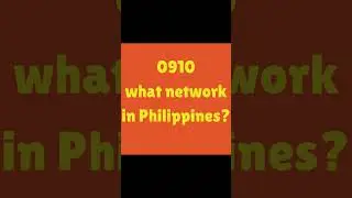 0910 what network in Philippines? #shorts #philippines #mobilenumber