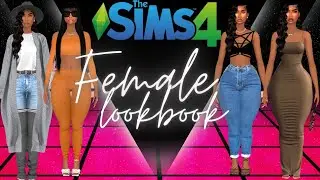 Sims 4 female lookbook + simdownload || #sims4 #urbansim #urbansimmer #sims4ccfind