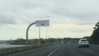 Drive Over Auckland Harbour Bridge POV: Real Time Skyline And Harbour Views