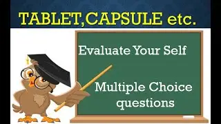 MCQ of tablet, capsule etc. #aiims #esic #gpat #by jahangir tadavi