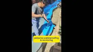 polyurea waterproofing& recoloring#coating #Polyurea #wearresistant #polyureacoating #waterproof
