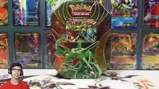 Opening a Pokemon Rayquaza EX Powers Beyond Trio Tin!