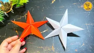 Easy star making with glitter sheet|how to make paper star|Origami star|Roma Cook & Craft