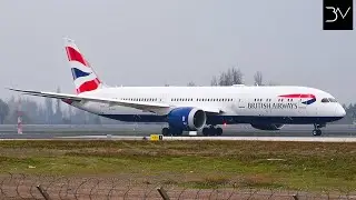 British Airways Boeing 787-9 Dreamliner G-ZBKD takeoff at Santiago de Chile Airport (SCL/SCEL)